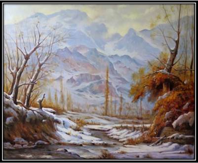 تابلو رنگ و روغن -  طبیعت زمستان